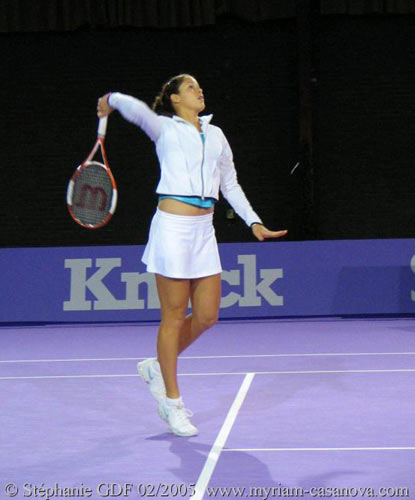 Ana Ivanovic before the match  against Virginie Razzano 