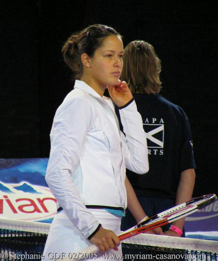 Ana Ivanovic before the match  against Virginie Razzano 