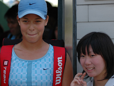 Ana Ivanovic poses with her fan