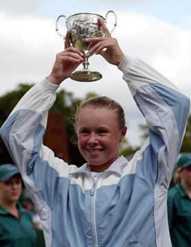 Vera Douchevina - Champion of the Junior  Wimbledon 2002. In the final she defeated Maria Sharapova.