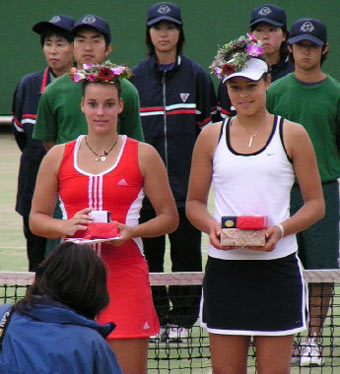 Ana Ivanovic  and Jarmila Gaidosova from Slovakia 