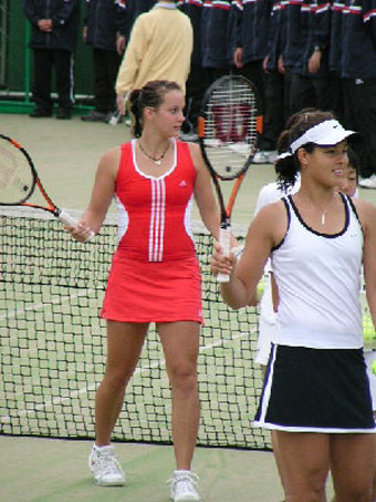 Ana Ivanovic  and Jarmila Gaidosova from Slovakia 