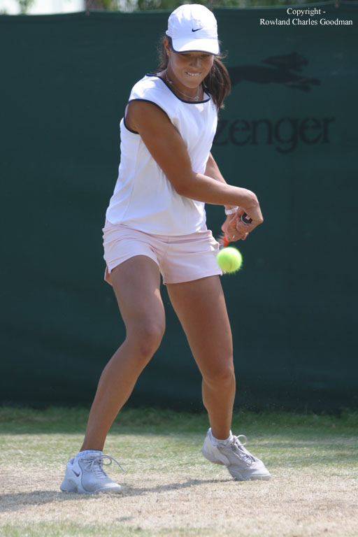 Ana Ivanovic  during the junior's Wimbledon practice 26 June 2003