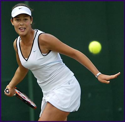 Ana Ivanovic hits a forehand