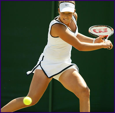 Ana Ivanovic during her match against Viktoria Azarenka 