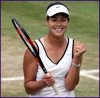 Ana Ivanovic during her match against Viktoria Azarenka 