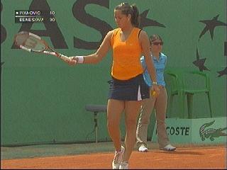 Ana Ivanovic took just 53 minutes to see off Iveta Benesova 6-3, 6-1 in the second round of the Roland Garros.    