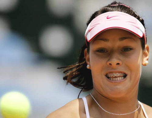 Ana Ivanovic  during her match against Switzerland's Patty Schnyder, in Rome's Italian WTA Master, 12 May 2005