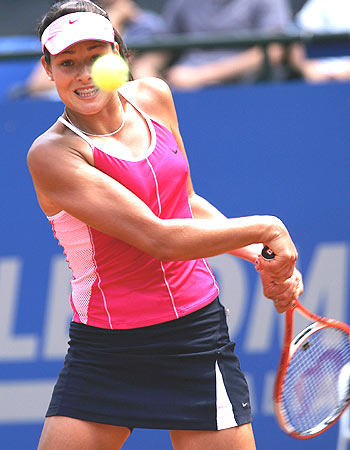 Ana Ivanovic  during her match against Switzerland's Patty Schnyder, in Rome's Italian WTA Master, 12 May 2005