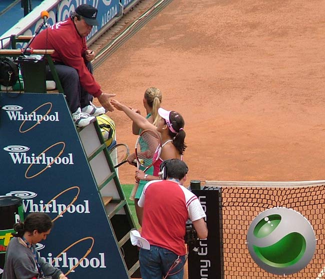 Ana win match against Tatiana Golovin of France  at The Foro Italico May 10, 2005 in Rome  6-3  6-4.