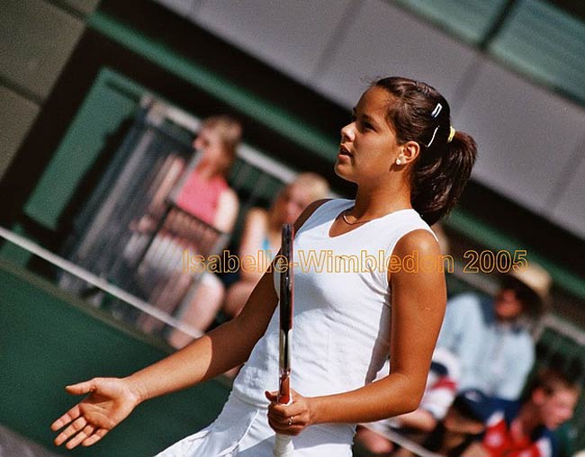 Ana Ivanovic  and  Tina Krizan in the second round match in doubles against Eleni Daniilidou and Nicole Pratt won with score 6:3 6:1   on June 24, 2005 at the All England Lawn Tennis and Croquet Club in London.