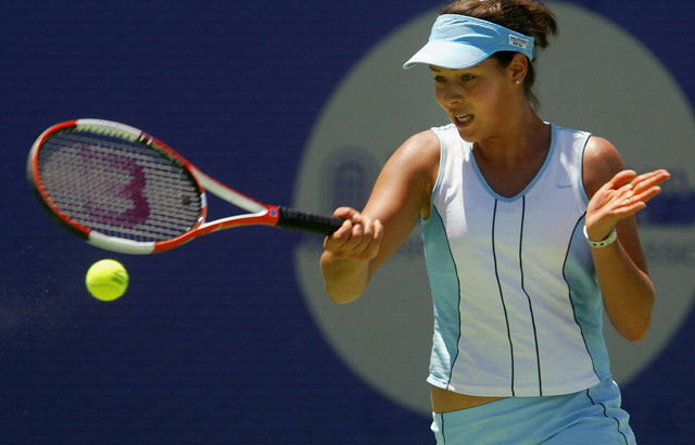 Ana Ivanovic  during her semi final match against Yuliana Fedak from Ukraine at the Canberra Womens Classic tennis tournament today. Ivanovic won 6-1, 6-2 