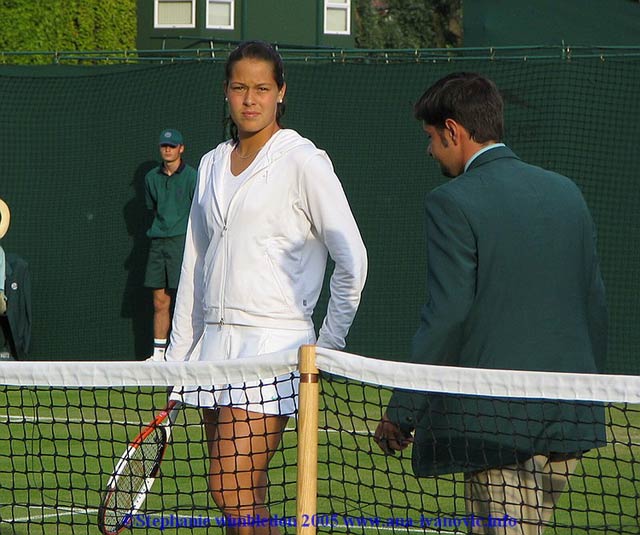 Ana Ivanovic training before first round match against Vera Douchevina on court No.4