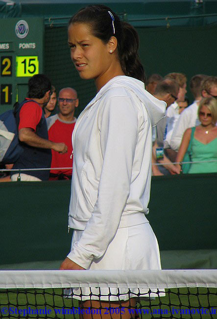 Ana Ivanovic training before first round match against Vera Douchevina on court No.4