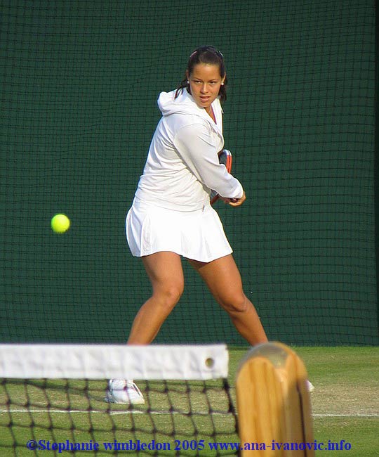 Ana Ivanovic training before first round match against Vera Douchevina on court No.4