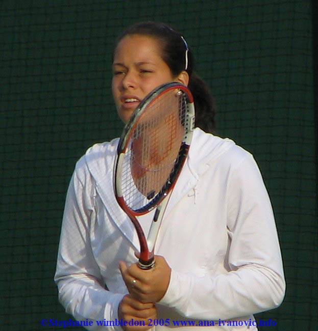 Ana Ivanovic training before first round match against Vera Douchevina on court No.4