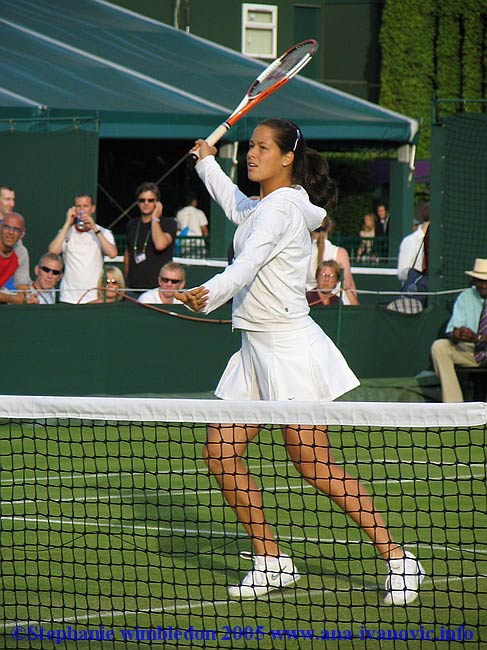 Ana Ivanovic training before first round match against Vera Douchevina on court No.4