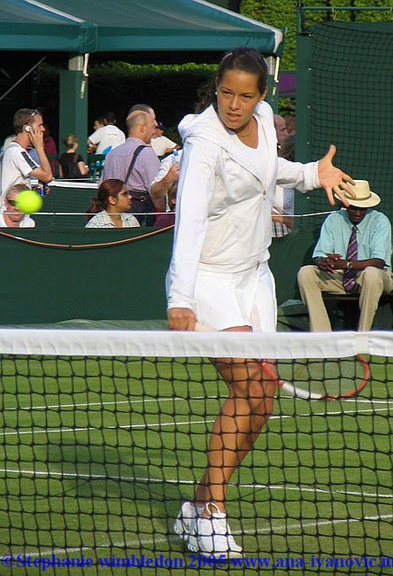 Ana Ivanovic training before first round match against Vera Douchevina on court No.4