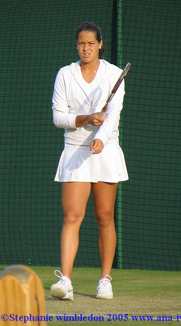 Ana Ivanovic training before first round match against Vera Douchevina on court No.4