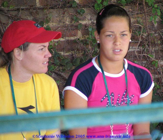 Ana Ivanovic  and  her partner in doubles  - Tina Krizan 