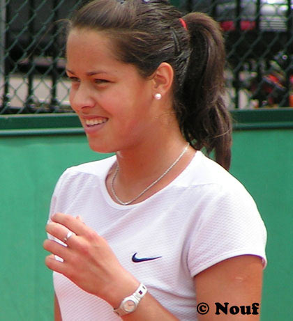 Ana Ivanovic in the practice on Roland Garros, Paris. 22.05.2005.