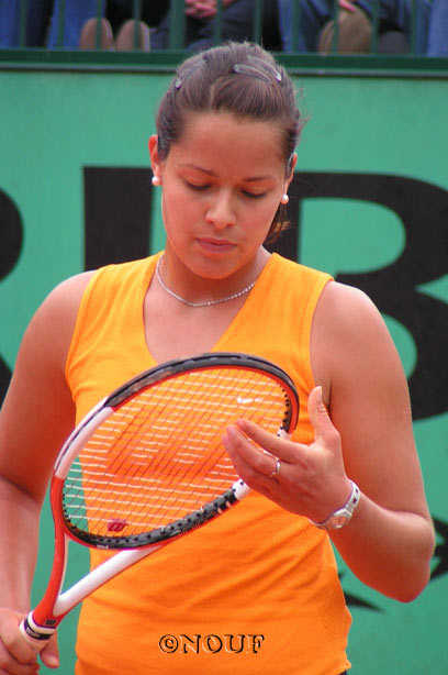 Ana Ivanovic during their first round  match against French Stephanie Foretz  at Roland Garros, 24 May 2005 in Paris. Ivanovic won 6-3, 6-3.