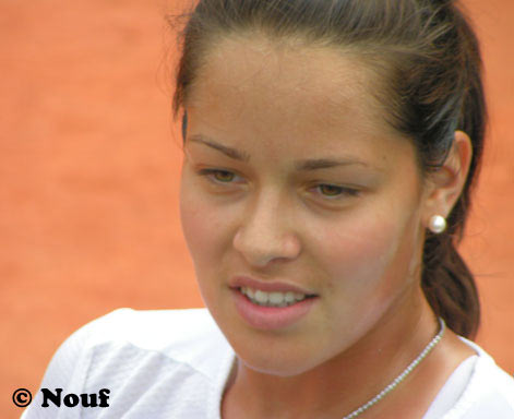 Ana Ivanovic in the practice on Roland Garros, Paris. 22.05.2005.