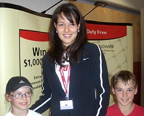 A couple of young boys were anxious to have their photo taken with rising star Ana Ivanovic at the Dubai Duty Free booth. Linz celebrates school holidays this week.