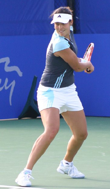 Ana Ivanovic in the practice before the first round match at the ATP/WTA Sydney International in Sydney, 07 January 2006.