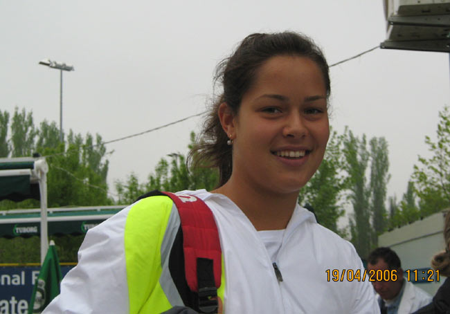 Ana Ivanovic before her match against South Africa