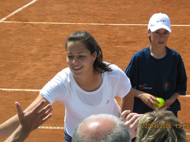 Ana Ivanovic beat the Danish No.1, 15 years old, Caroline Wozniacki (464 number in WTA ranking) 6:3 6:0.   