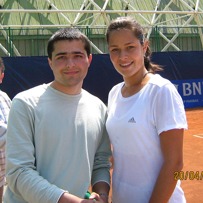 Ana Ivanovic and author of pics from this tournament (Filipo) .