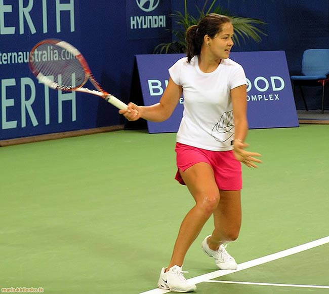 Ana Ivanovic on the practice before the Hopman Cup in Perth, Australia.     