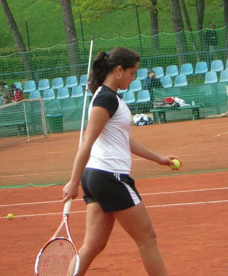 Ana Ivanovic in the practice before the 1st match of tournament