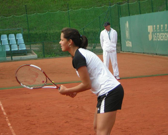 Ana Ivanovic in the practice before the 1st match of tournament