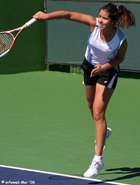 Ana Ivanovic on practice at the Indian Wells courts