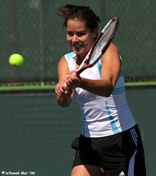 Ana Ivanovic on practice at the Indian Wells courts