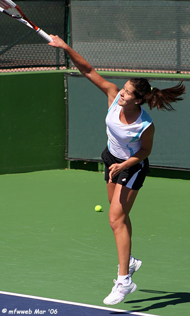 Ana Ivanovic on practice at the Indian Wells courts