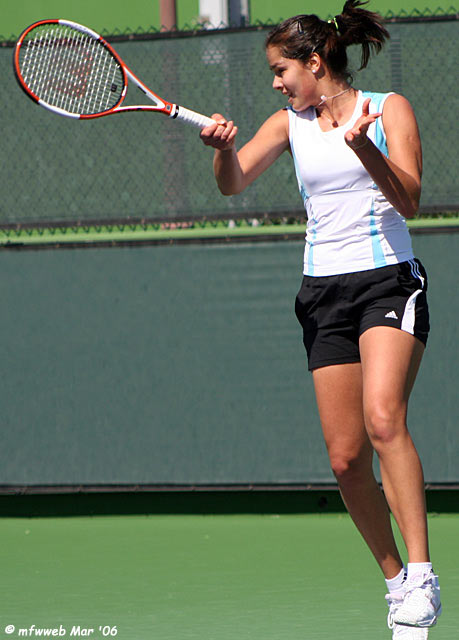 Ana Ivanovic on practice at the Indian Wells courts