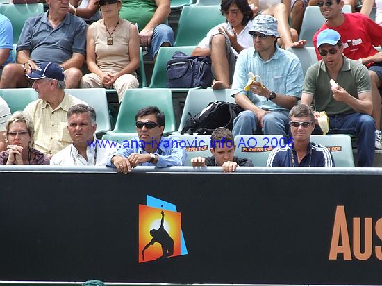 Ana`s Team - parents, brother, managers - see the first match