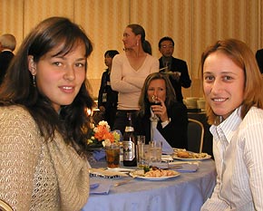 Tokyo, Japan: Welcome Party: Ana Ivanovic and Katerina Srebotnik.