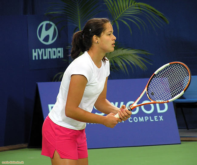 Ana Ivanovic on the practice before the Hopman Cup in Perth, Australia.     