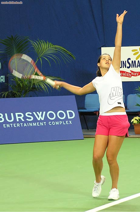 Ana Ivanovic on the practice before the Hopman Cup in Perth, Australia.     