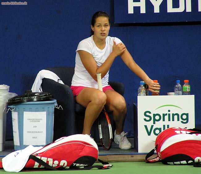 Ana Ivanovic on the practice before the Hopman Cup in Perth, Australia.     