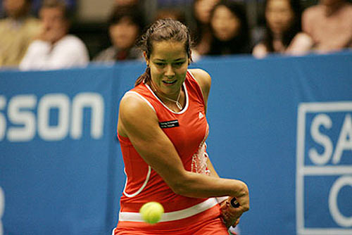 Ana Ivanovic lost the second round match at the Pan Pacific Open tennis tournament in Tokyo to Maria Kirilenko of Russia with score 4-6 4-6, February 02, 2006.