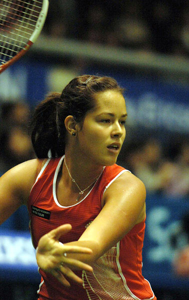 Ana Ivanovic lost the second round match at the Pan Pacific Open tennis tournament in Tokyo to Maria Kirilenko of Russia with score 4-6 4-6, February 02, 2006.