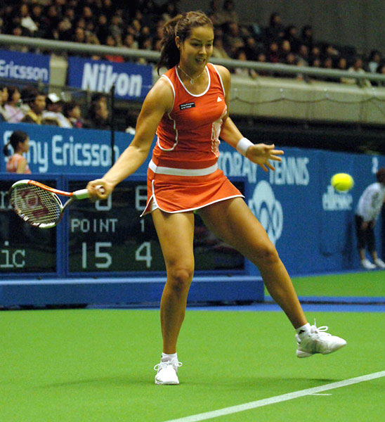 Ana Ivanovic lost the second round match at the Pan Pacific Open tennis tournament in Tokyo to Maria Kirilenko of Russia with score 4-6 4-6, February 02, 2006.